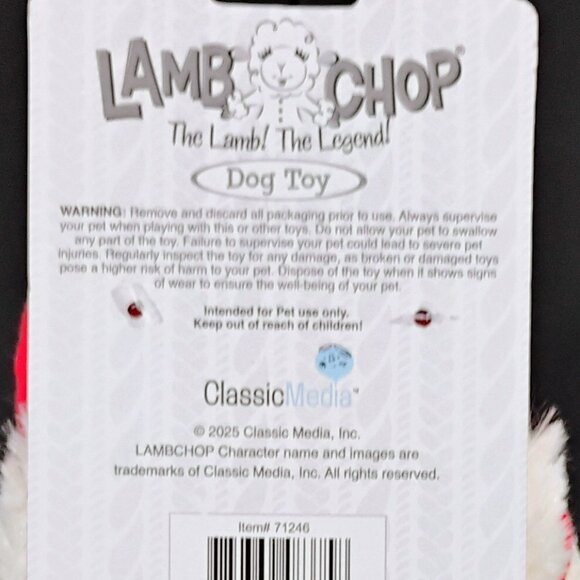 Lamb Chop Dog/Cat Toy | Squeaky Plush | 10” | New - Picture 4 of 5